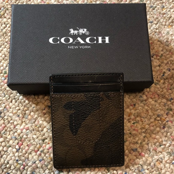 🆕 Coach 3 n 1 Camouflage Card Case Money Clip Set - Picture 5 of 6